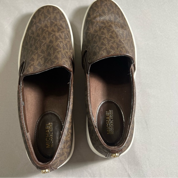 MICHAEL Michael Kors Women’s Keaton Logo-Print Slip On Sneaker Brown Size 6M - Picture 5 of 13